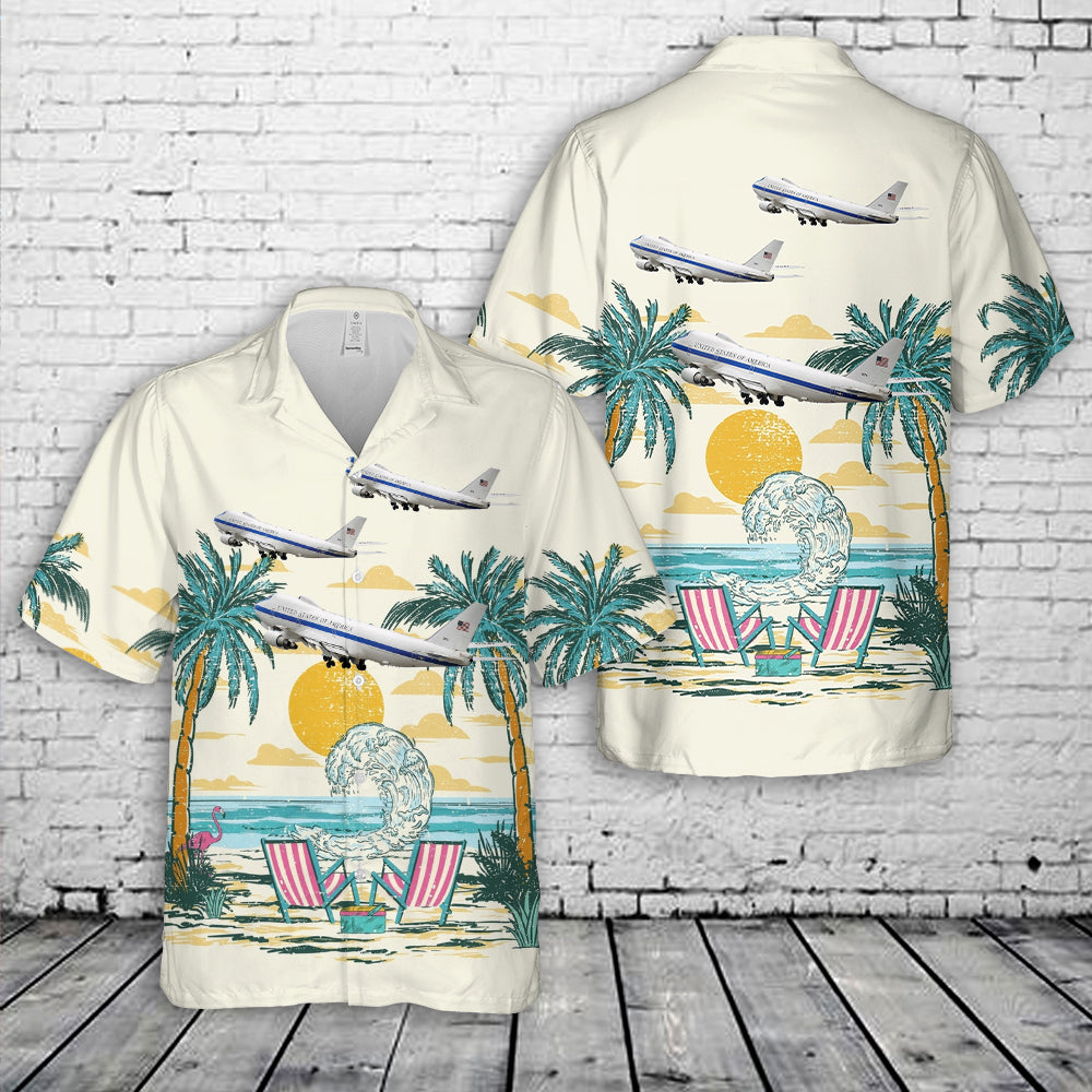 USAF Nightwatch Doomsday Boeing E-4B Hawaiian Shirt