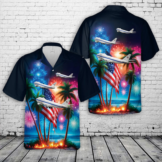 USAF Nightwatch Doomsday Boeing E-4B, 4th Of July Hawaiian Shirt