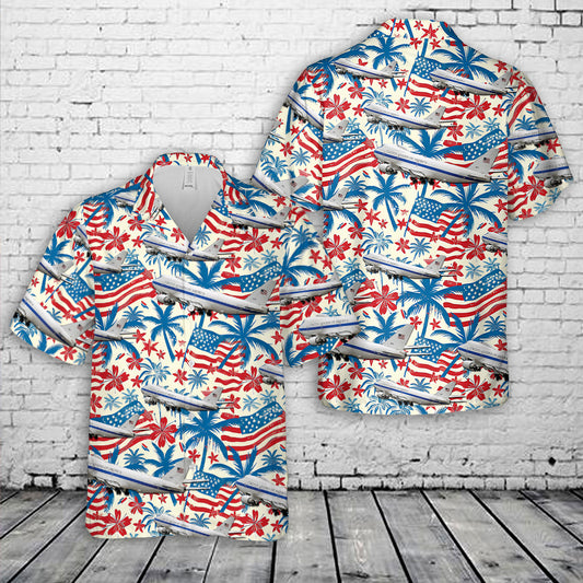 USAF Nightwatch Doomsday Boeing E-4B, 4th Of July Hawaiian Shirt
