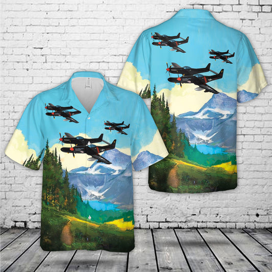 USAF North American F-82 Twin Mustang night fighter Hawaiian Shirt