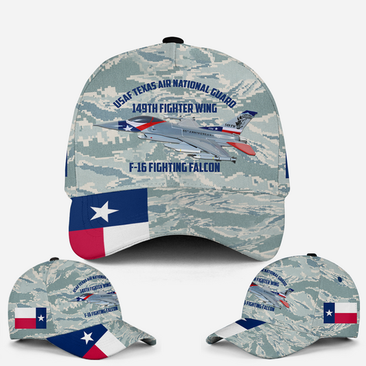 USAF Texas Air National Guard 149th Fighter Wing F-16 Fighting Falcon Baseball Cap