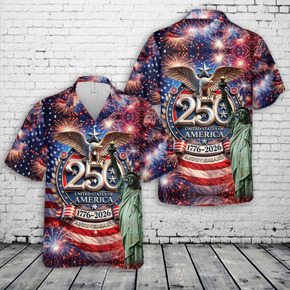 USA 250th Anniversary 1776-2026 Hawaiian Shirt