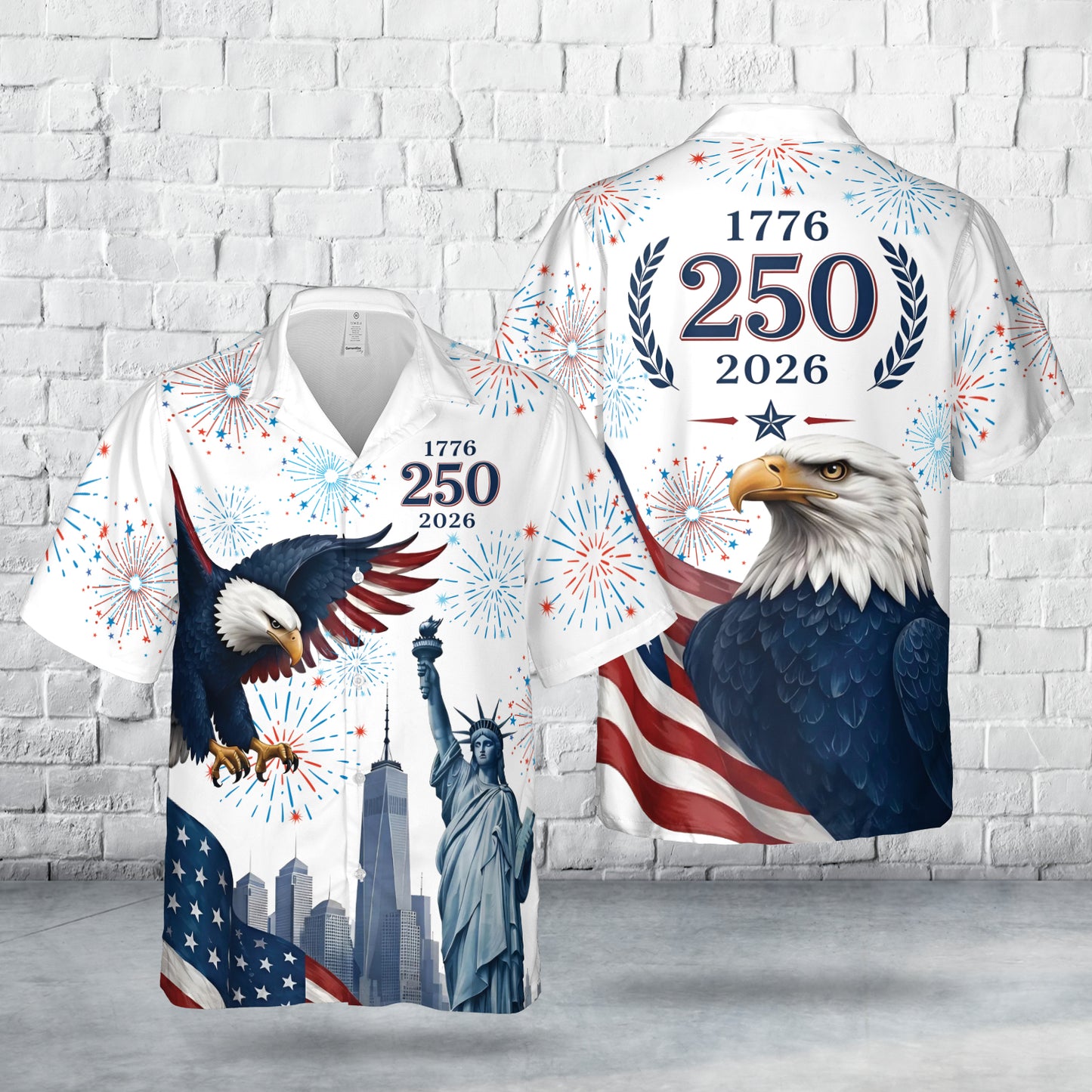 USA 250th Anniversary July 4th Independence Day Hawaiian Shirt