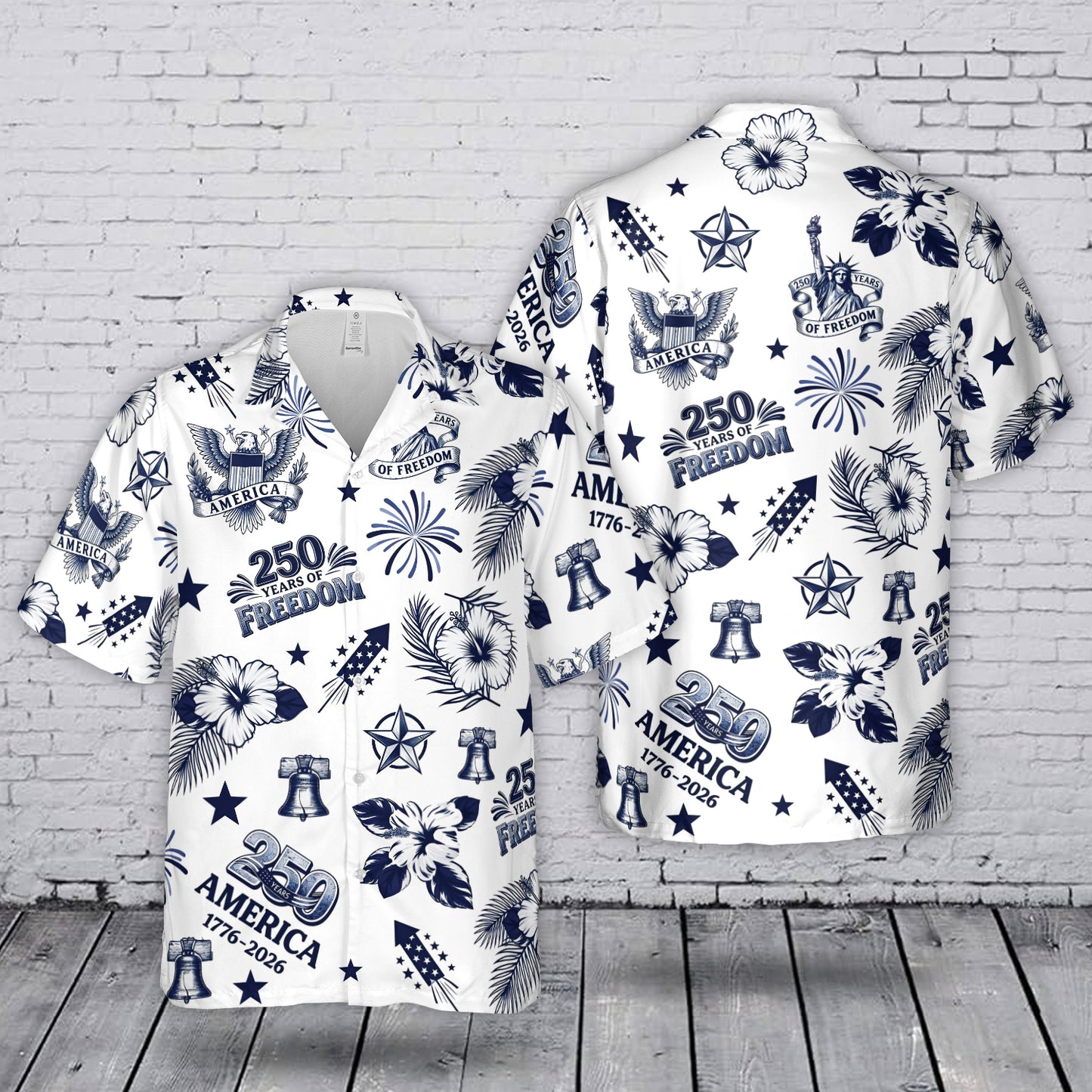 USA 250th Anniversary July 4th Independence Day Hawaiian Shirt