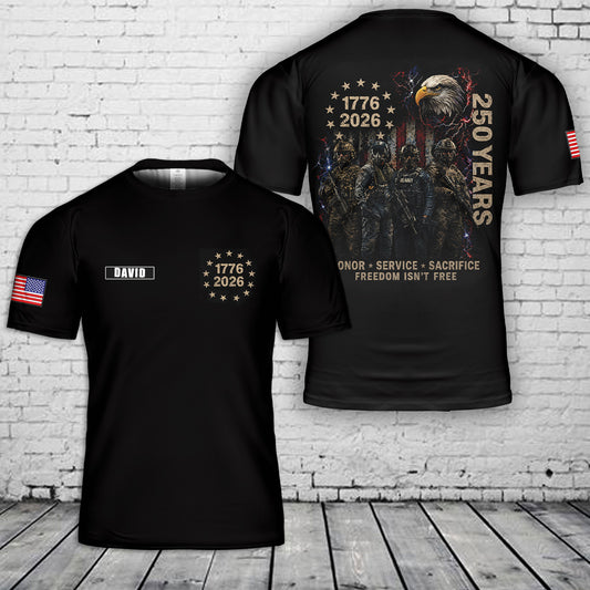 USA 250th Anniversary Military 3D T-Shirt