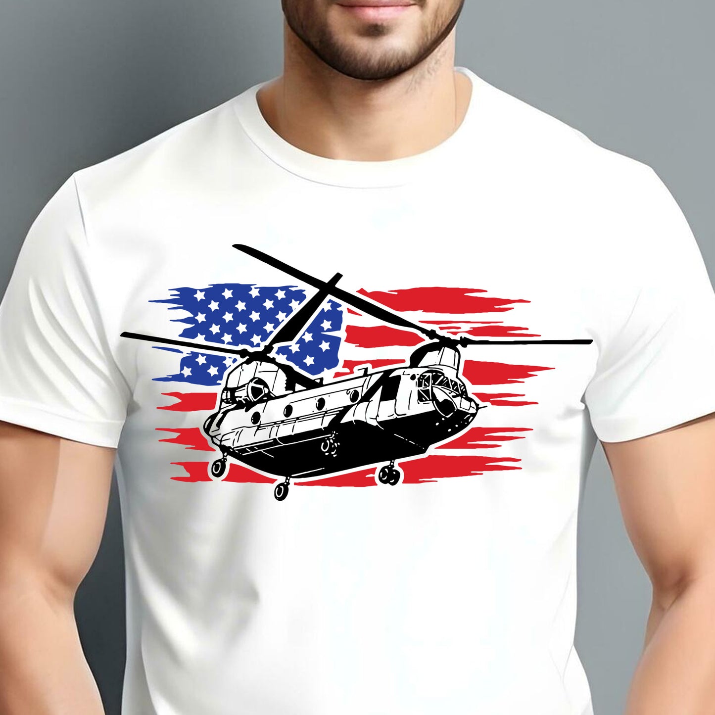 USA CH-47 Chinook Classic Unisex T-Shirt Gildan 5000 (Made In US)