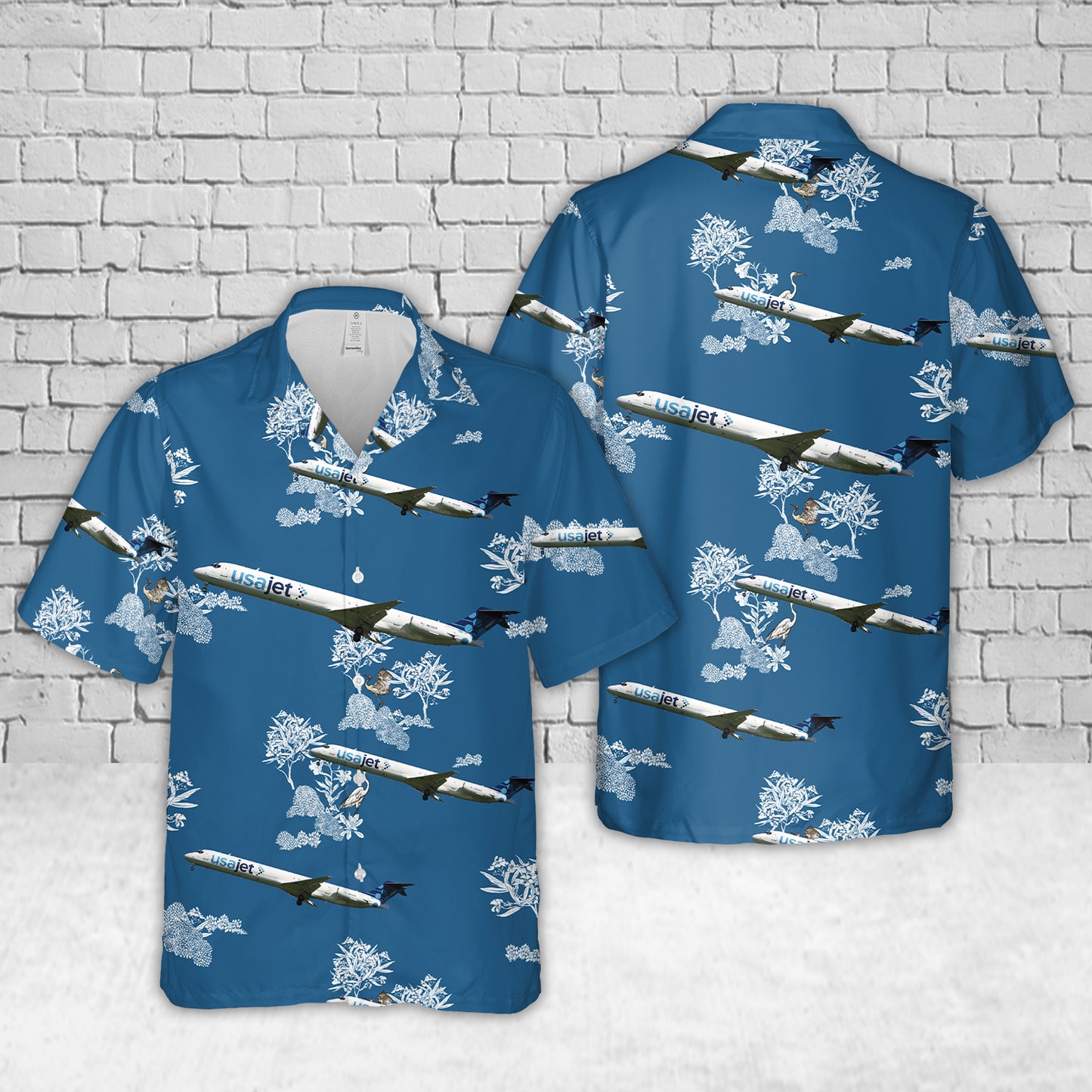 USA Jet Airlines McDonnell Douglas MD-88 Hawaiian Shirt