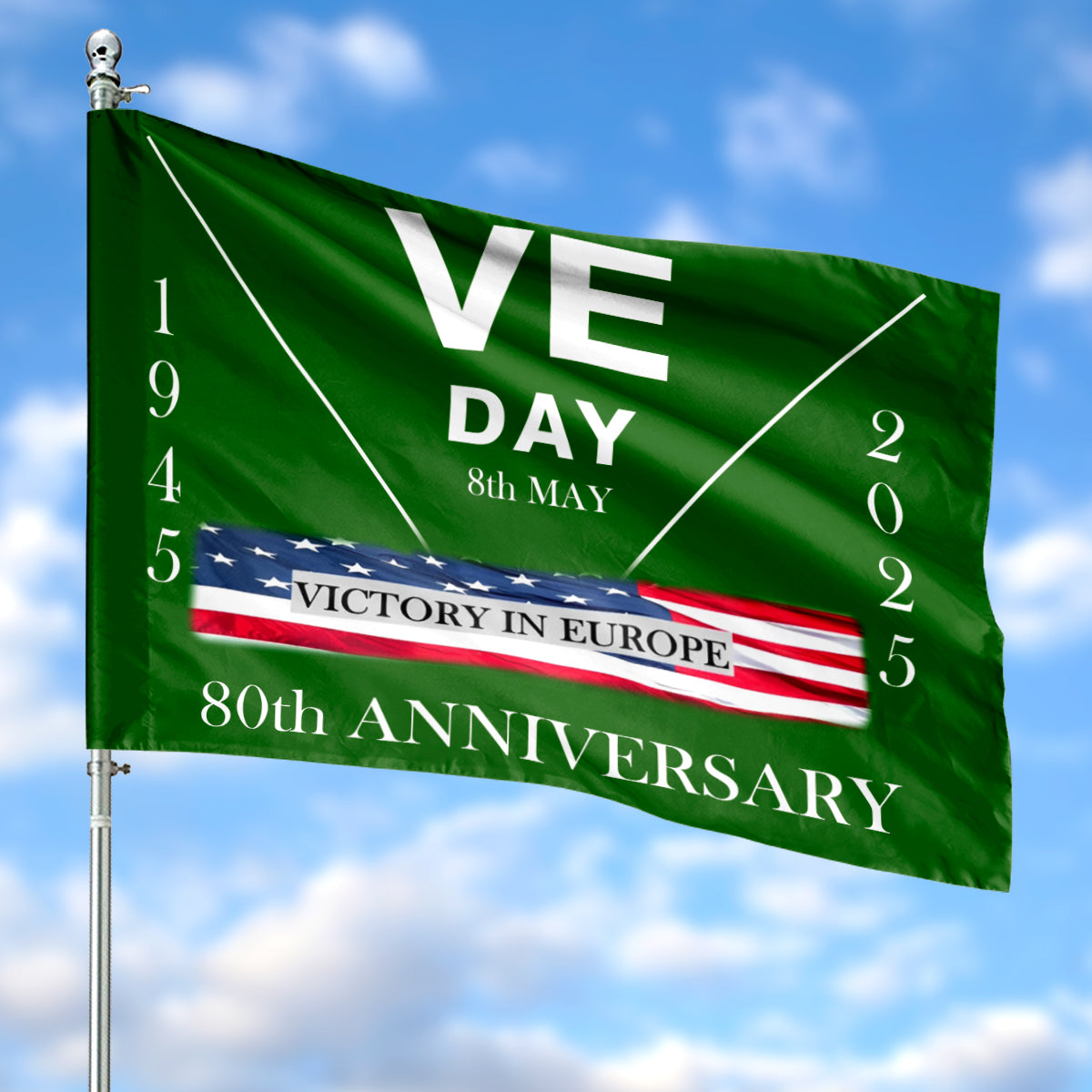 USA VE Day 80th Anniversary Flag – Merch Gears