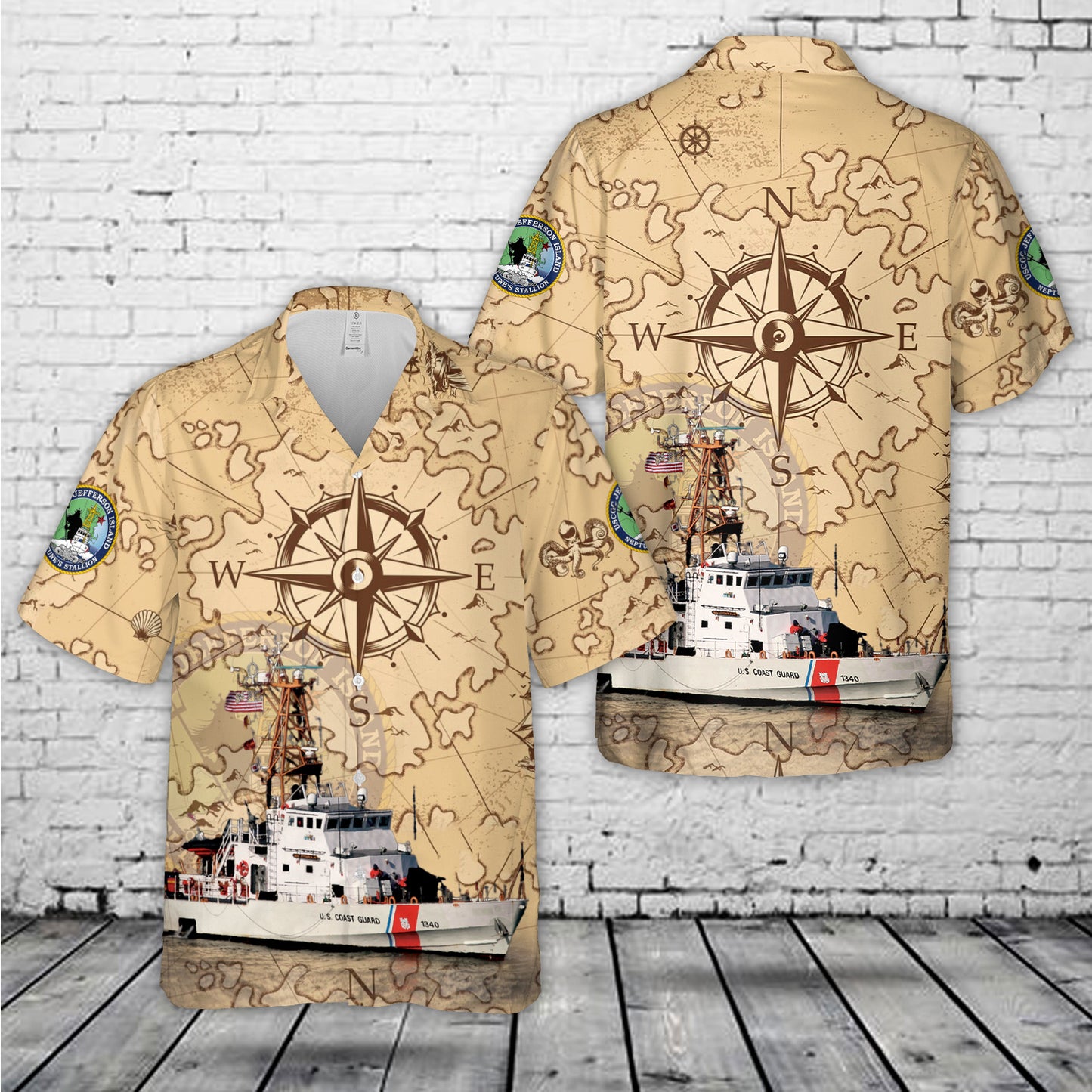 USCGC Jefferson Island (WPB-1340) Patrol Boat Hawaiian Shirt