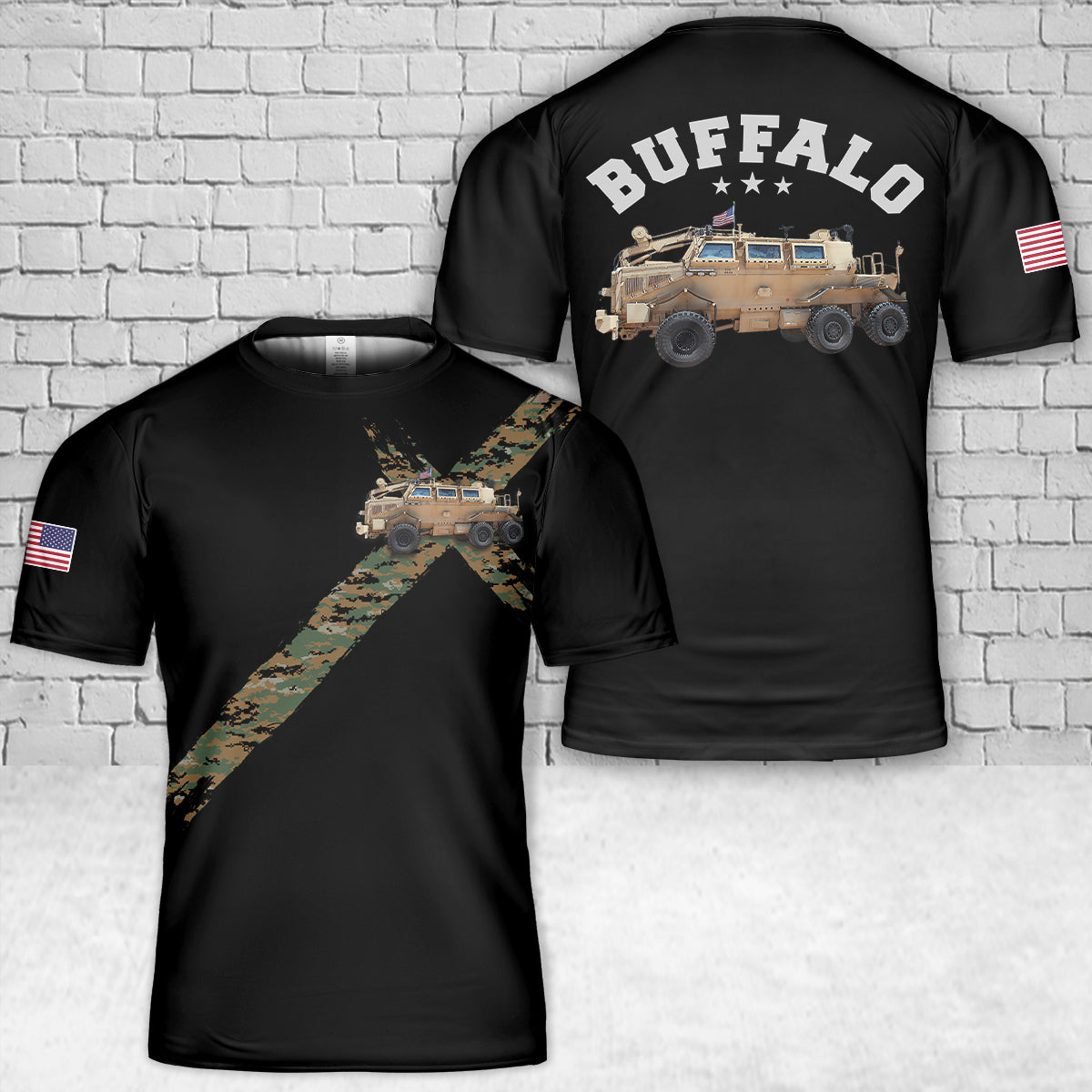 USMC Buffalo 3D T-Shirt