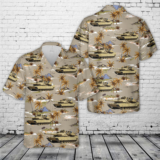 USMC M1A1 FEP Abrams Main Battle Tank Hawaiian Shirt