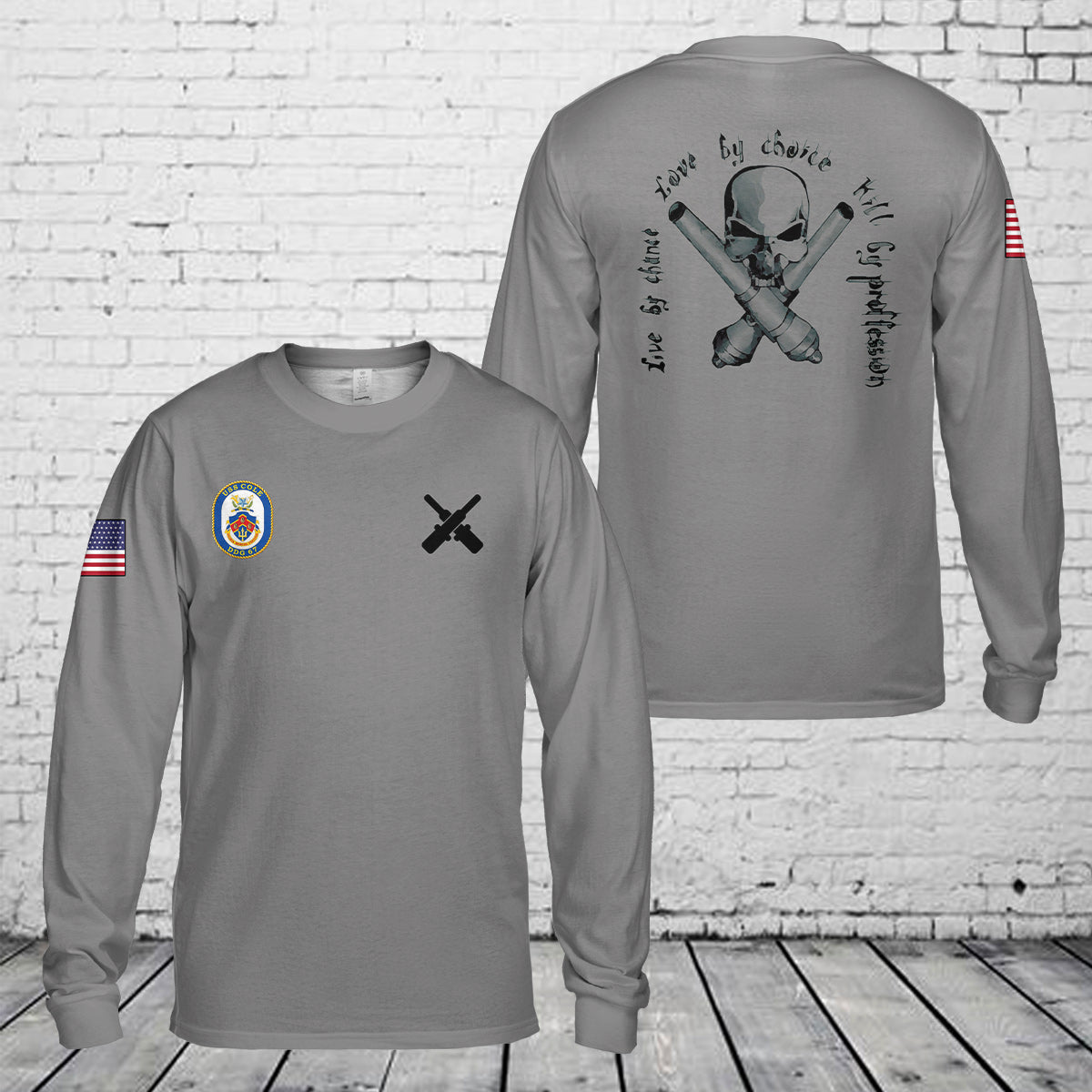 USS Cole (DDG-67) 3D Long sleeve shirt