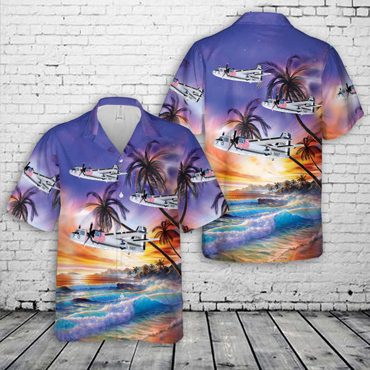 USS LEXINGTON "Blue Ghost" 1977 C-1 Trader Hawaiian Shirt