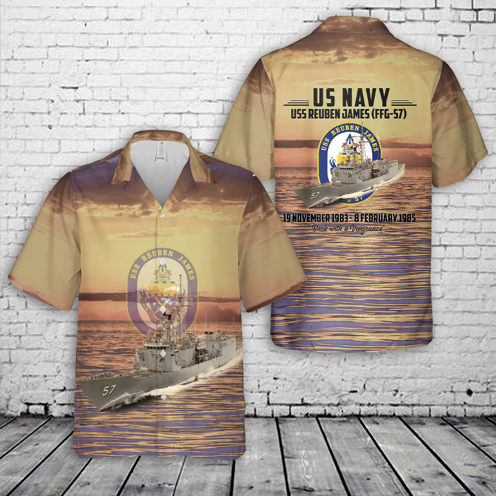 USS Reuben James (FFG-57) Hawaiian Shirt