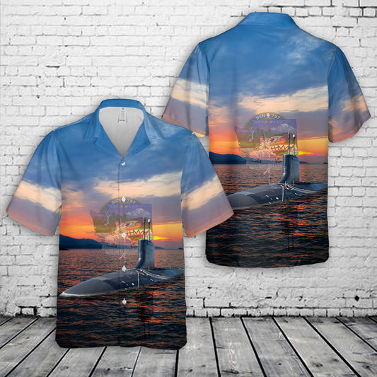 USS Washington (SSN-787) Attack Submarine Hawaiian Shirt