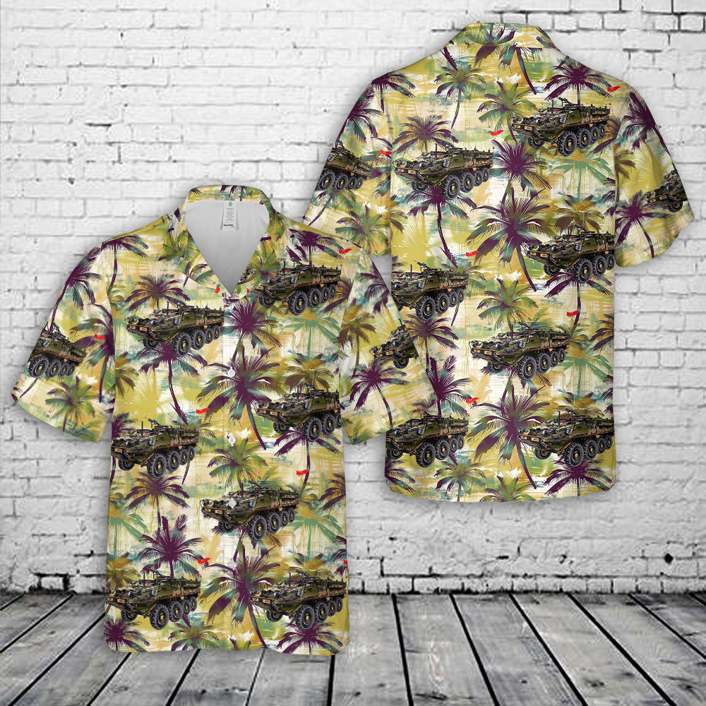 US Army 3rd Squadron 17th Cavalry Regiment Stryker Vehicle Hawaiian Shirt