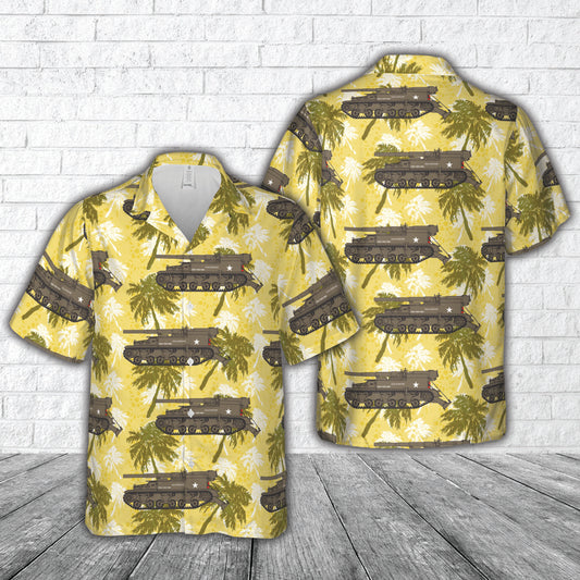 US 9th Army Gun Motor Carriage M12 Choo-Choo-Bam, C Battery, 557th Armoured Field Artillery Battalion Hawaiian Shirt