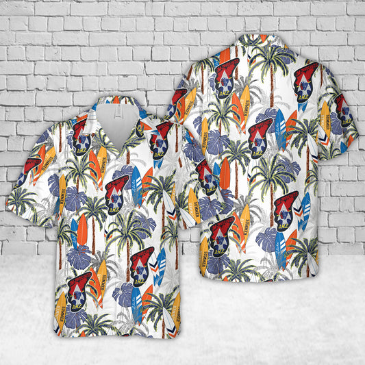 US ARMY "Imjin Scouts" DMZ Patch Hawaiian Shirt