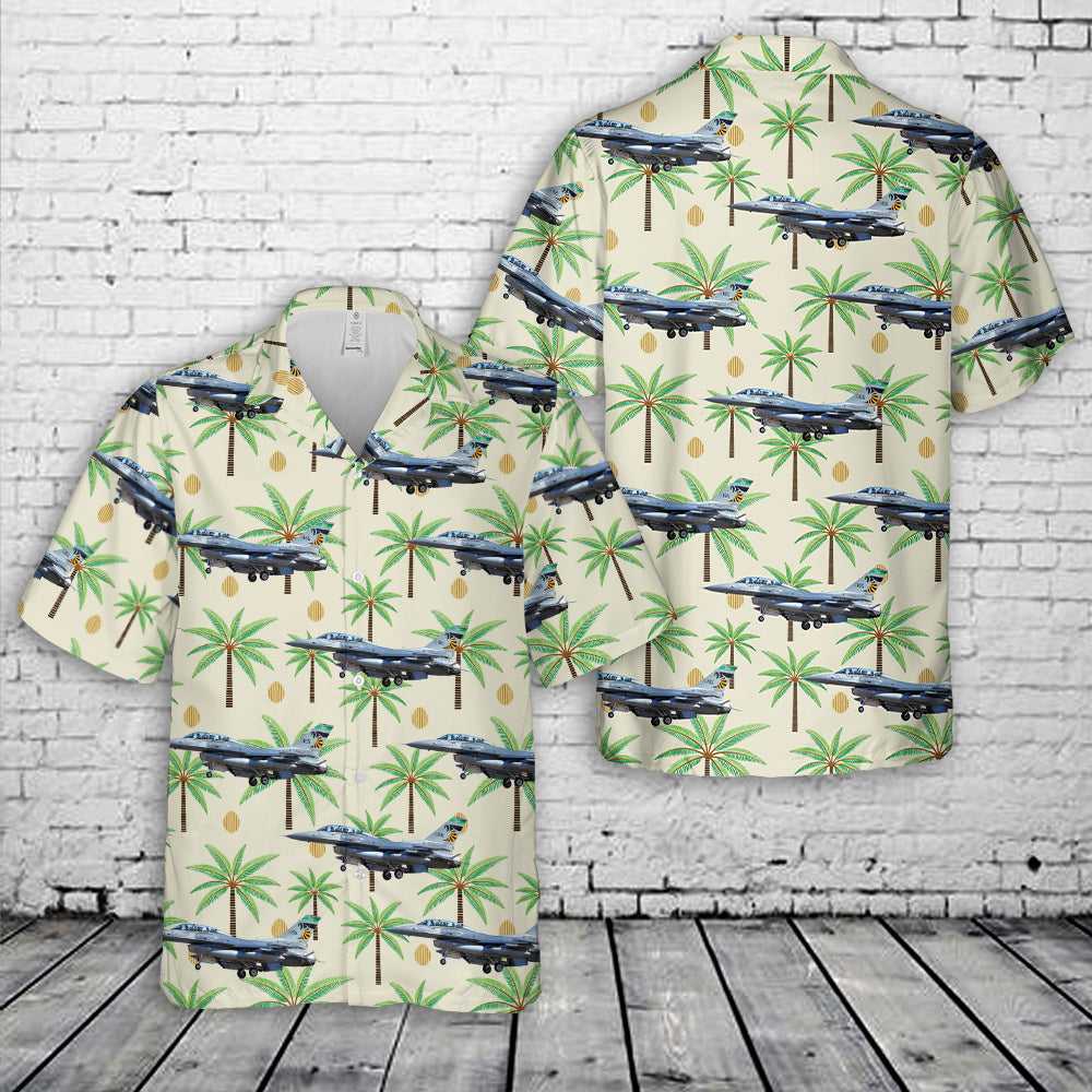 US Air Force 112th Fighter Squadron  General Dynamics F-16D Block 42F Fighting Falcon Hawaiian Shirt