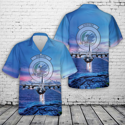 US Air Force 16th Special Operations Squadron AC-130 Hawaiian Shirt