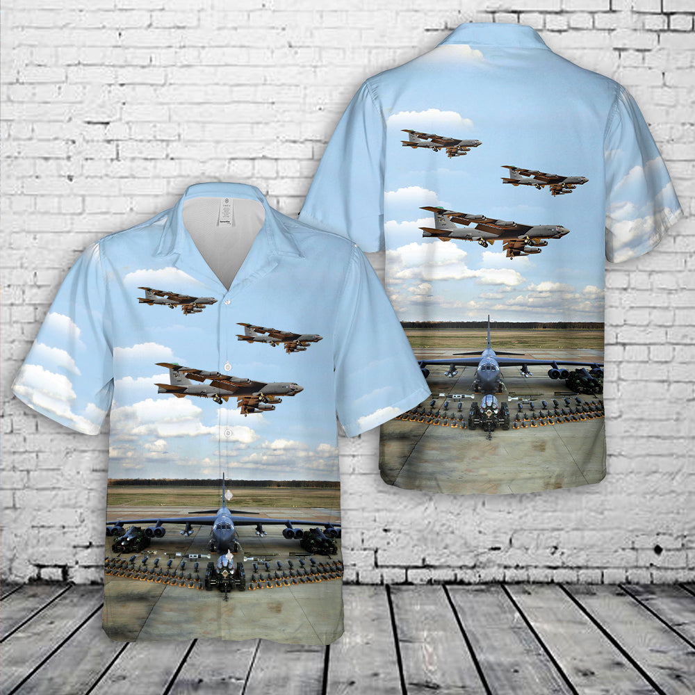 US Air Force 2nd Bomb Wing Boeing B-52H Hawaiian Shirt