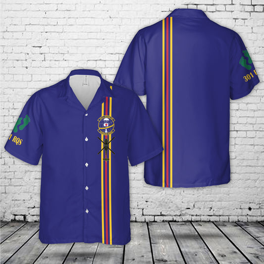 US Air Force 301st Rescue Squadron Helicopter Hawaiian Shirt
