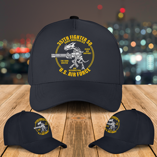 US Air Force 357TH Fighter SQ A-10 Warthog Baseball Cap