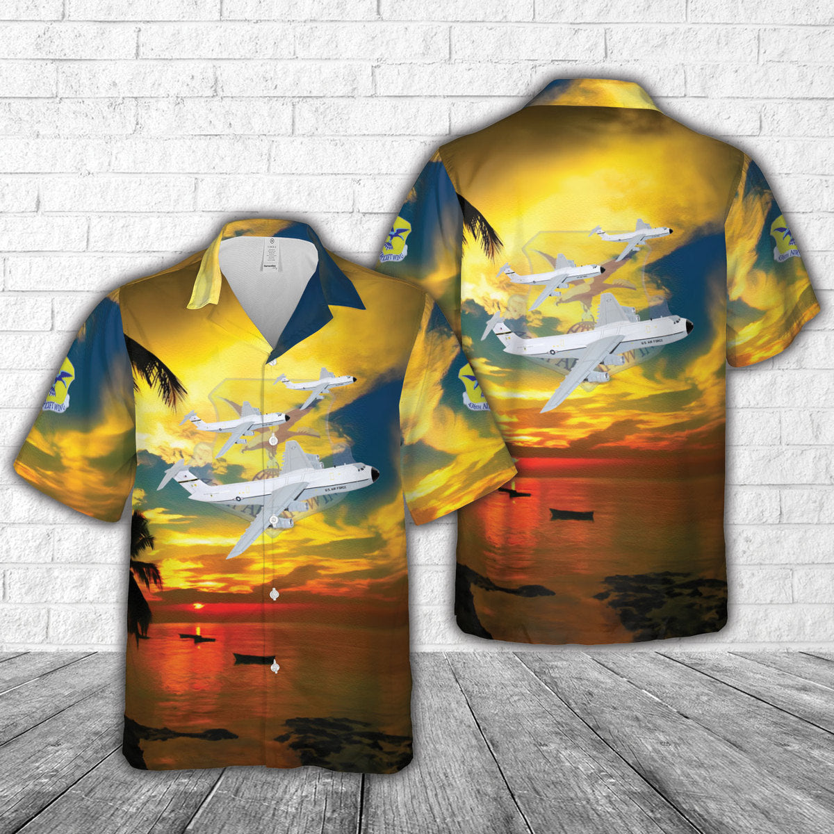 US Air Force 436th MAW C-5A Galaxy Hawaiian Shirt