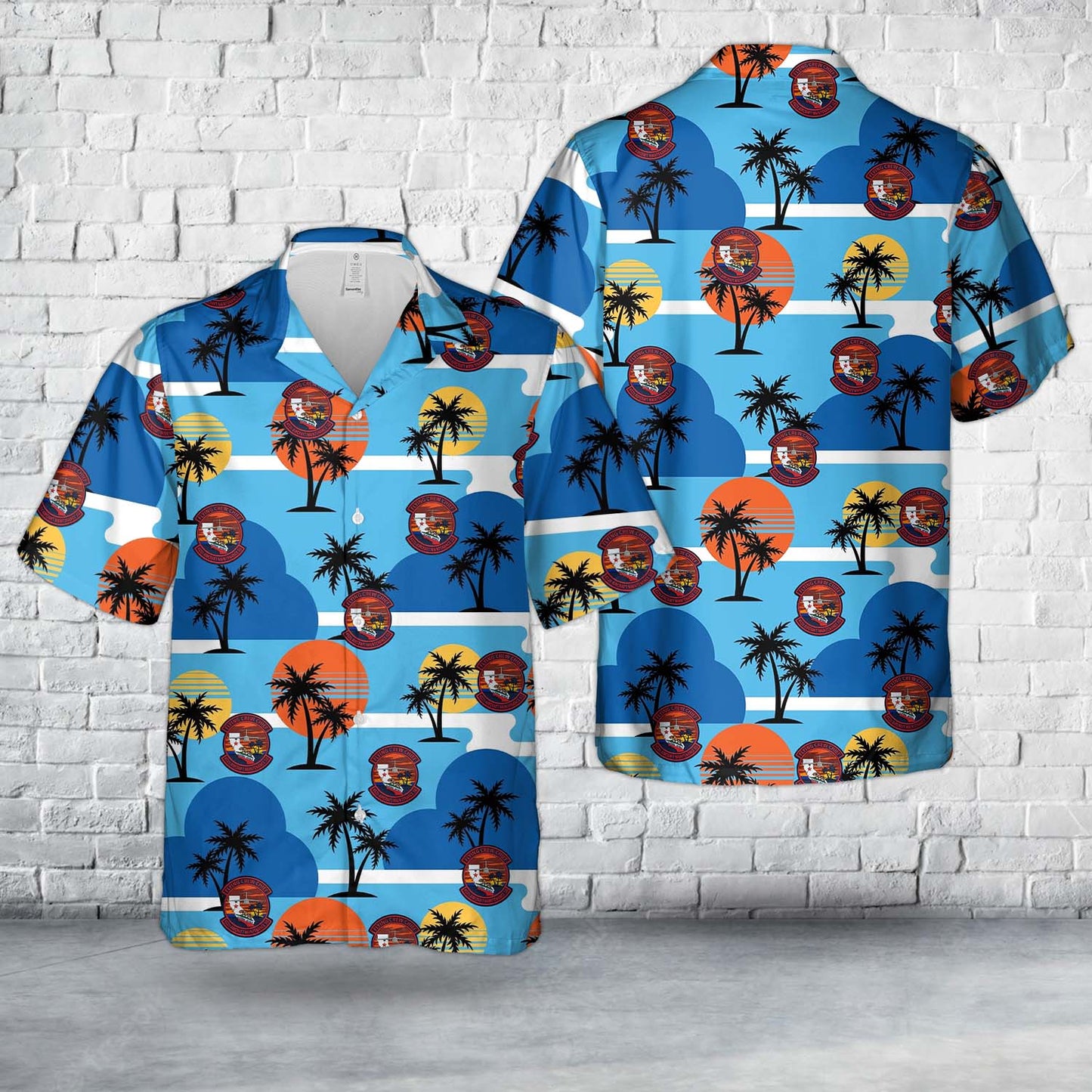 US Air Force 452d Aircraft Maintenance Squadron C-17 Flying Crew Chief Hawaiian Shirt