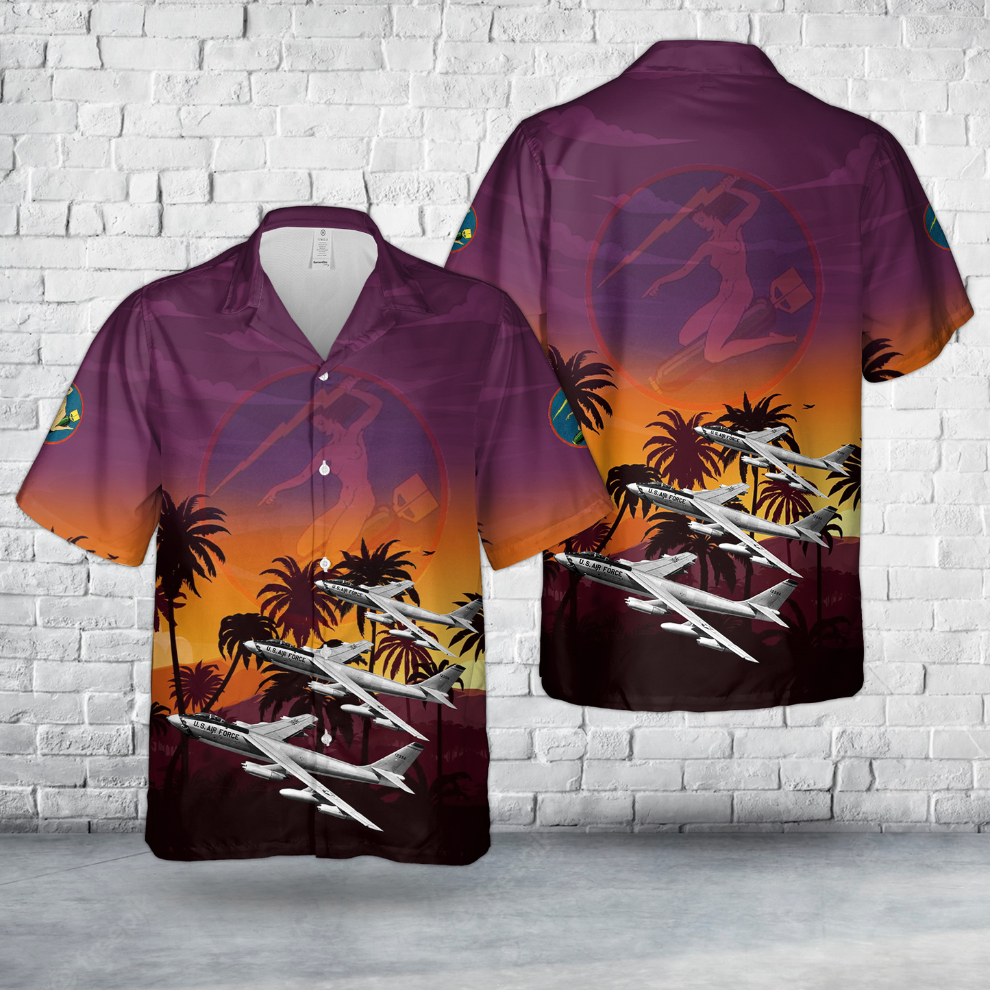 US Air Force 488th Bombardment Squadron Boeing B-47E Stratojet 51-2394 Hawaiian Shirt