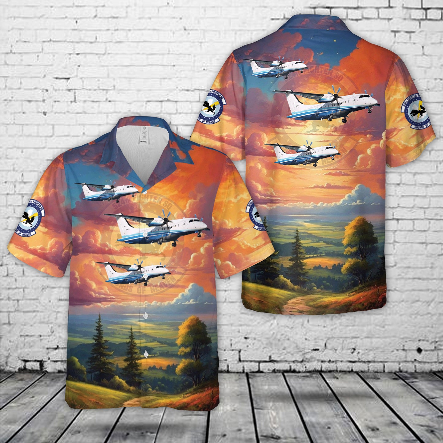 US Air Force 524th Special Operations Squadron Dornier C-146A Wolfhound Hawaiian Shirt