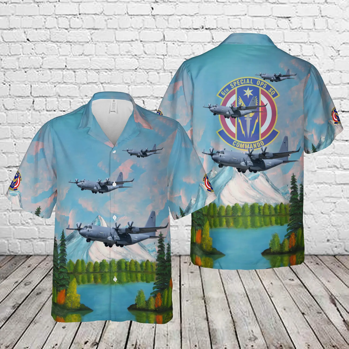 US Air Force 6th Special Operations Squadron Lockheed Martin MC-130J Commando II Hawaiian Shirt