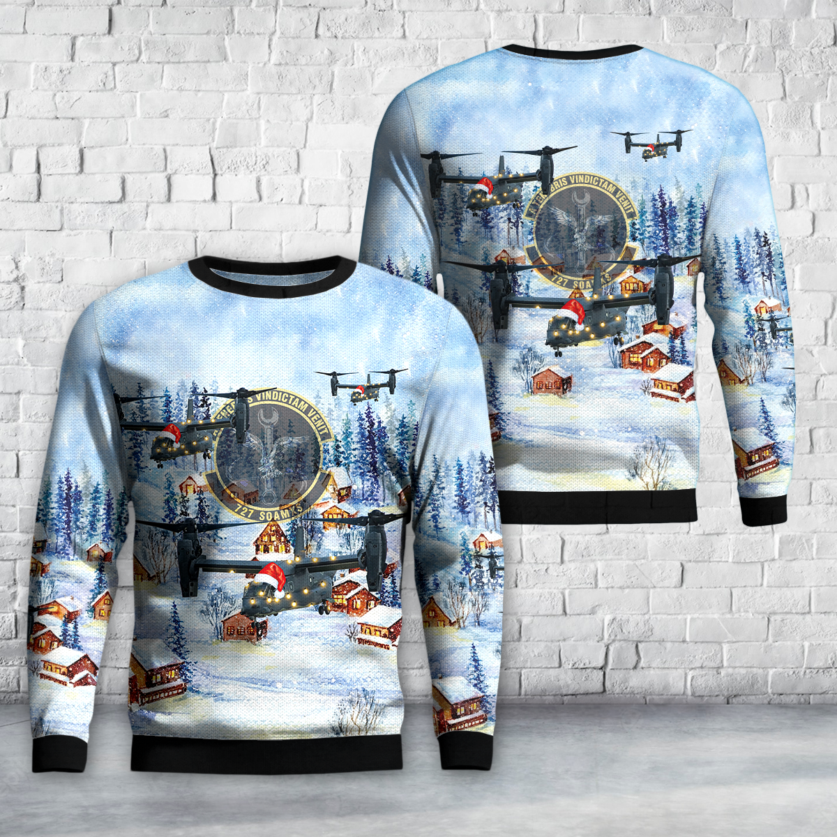US Air Force 727th Special Operations Aircraft Maintenance Squadron CV-22 Osprey Christmas Sweater