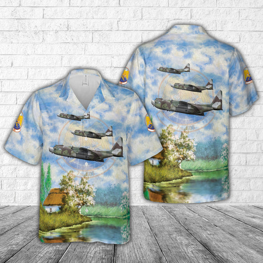 US Air Force 86-1699 Merlins Magic MC-130H Combat Talon II Of 7th Special Operations Squadron Hawaiian Shirt