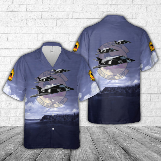 US Air Force 8th Fighter Squadron F-117 Nighthawk Hawaiian Shirt