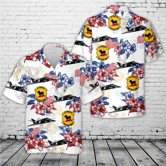 US Air Force 8th Tactical Fighter Squadron F-117A, 4th Of July Hawaiian Shirt