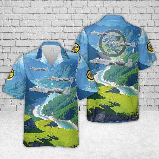 US Air Force A-10C Thunderbolt II 124th FW, 190th FS Skullbangers, ID/79-0194, Gowen Field ANGB, ID - 2018 Hawaiian Shirt