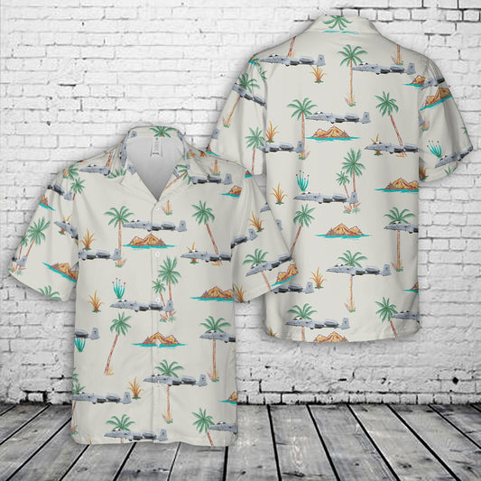 US Air Force A-10C Thunderbolt II 127th W, 107th FS Red Devils, FS/80-265. Selfridge ANGB, MI - 2014 Hawaiian Shirt