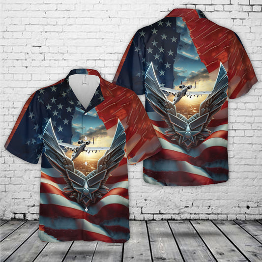 US Air Force A-10 Thunderbolt II, 4th Of July Hawaiian Shirt