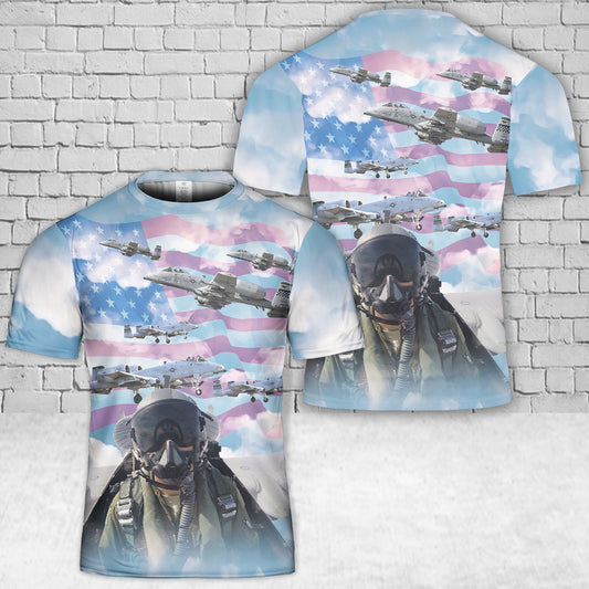 US Air Force A-10 Thunderbolt II pilots of the 25 Fighter Squadron T-Shirt 3D