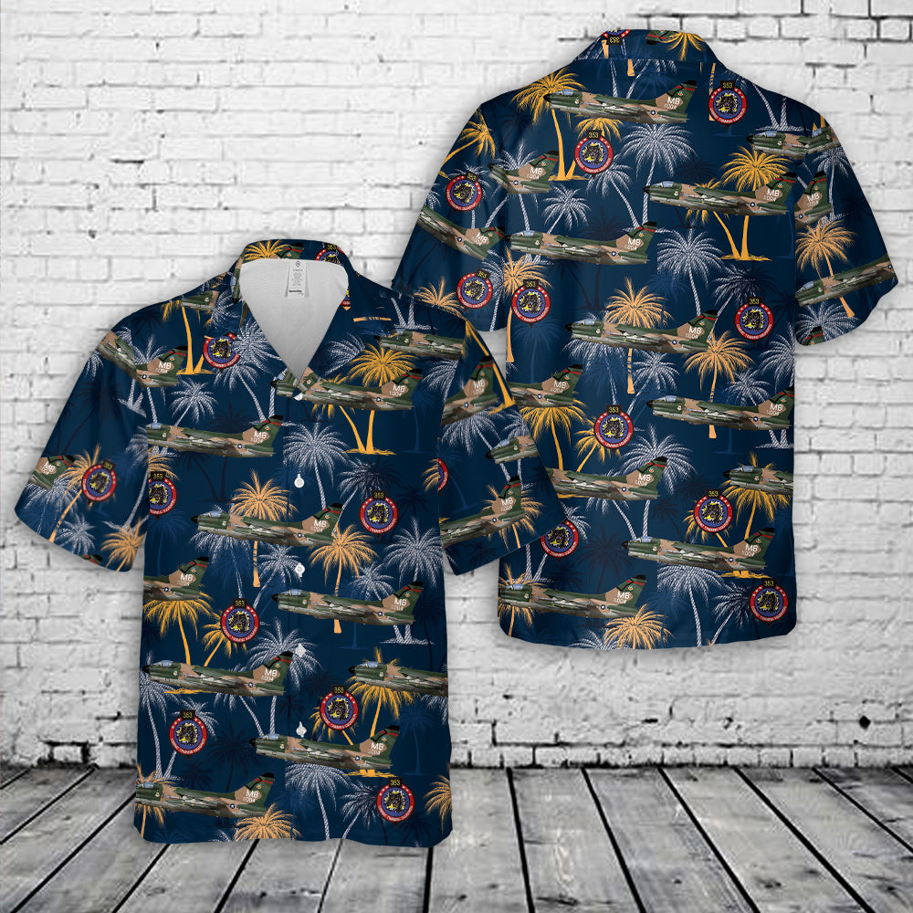 US Air Force A-7D Of 353rd TFS Squadron Hawaiian Shirt