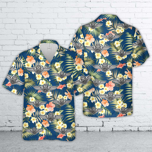 US Air Force Air Battle Manager - Master - Badge Insignia Hawaiian Shirt