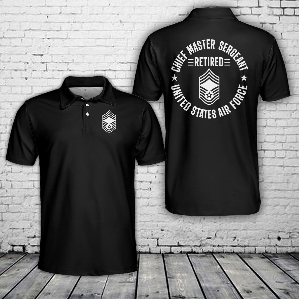 US Air Force Air Force retired command chief master sergeant Polo Shirt
