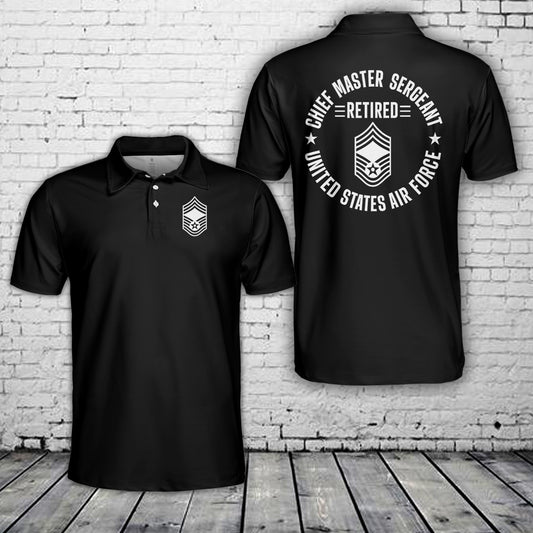 US Air Force Air Force retired command chief master sergeant Polo Shirt
