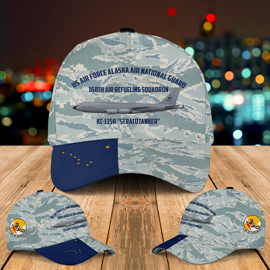 US Air Force Alaska Air National Guard 168th Air Refueling Squadron KC-135R "Stratotanker" Baseball Cap