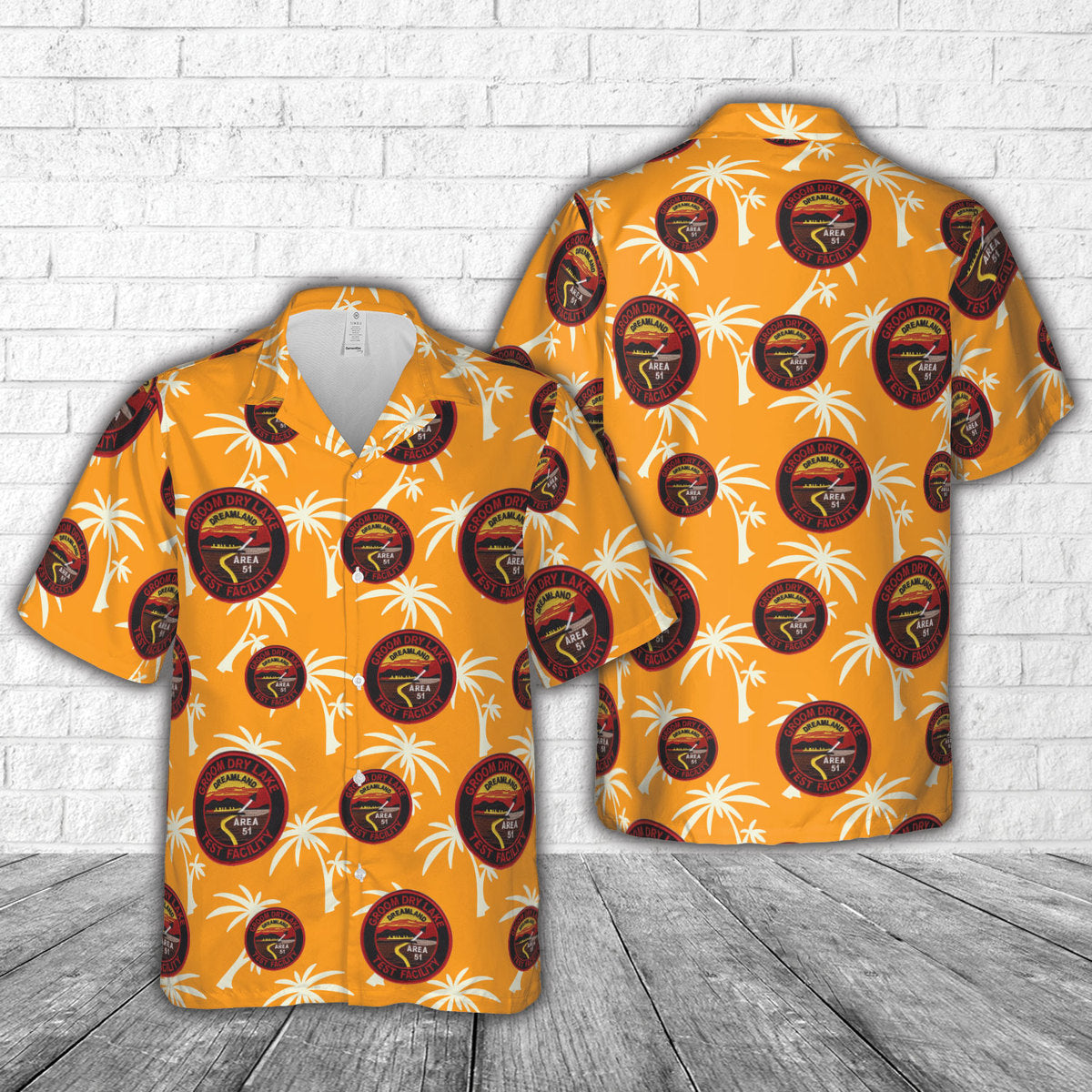 US Air Force Area 51 Groom Dry Lake Test Dreamland Space Alien Research Hawaiian Shirt