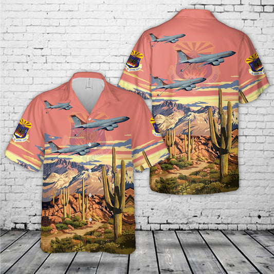 US Air Force Arizona Air National Guard KC-135 Stratotanker Hawaiian Shirt