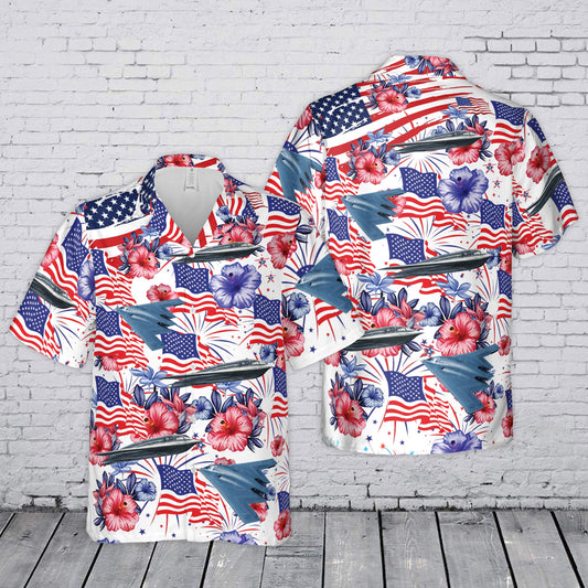 US Air Force B-2 Spirit 4th July 250th Anniversary 1776-2026 Hawaiian Shirt