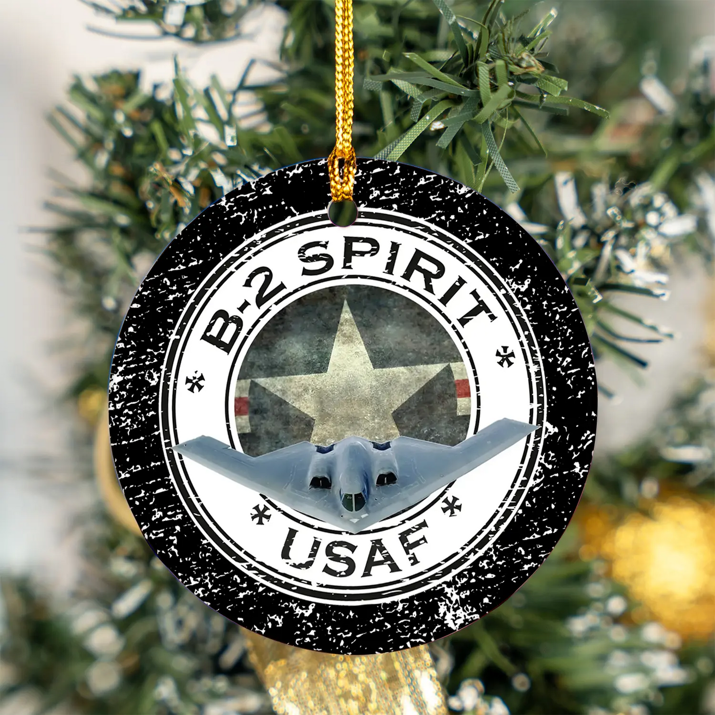 US Air Force B-2 Spirit Stealth Bomber Ceramic Ornament