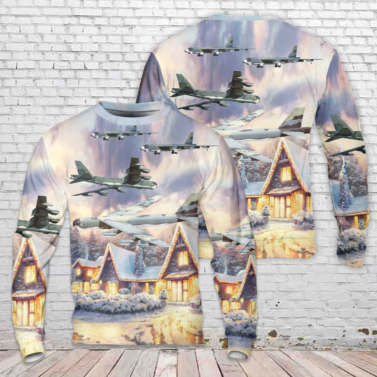 US Air Force B-52G Stratofortress Bomber airplane Christmas Sweater